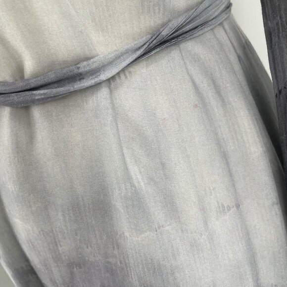Bella Dahl Gathered Gray Ombre Glacier Print Belted Dress Womens Size XS - Picture 10 of 10